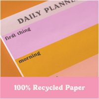 good tuesday daily planner made of recycled paper